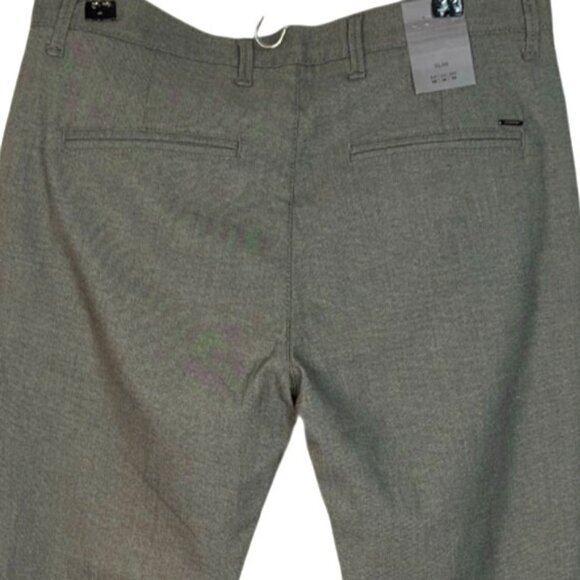 Zara Man Slim Fit Olive Green Twill Trouser Dress Pants Men's Size 30 NWT - Picture 4 of 7